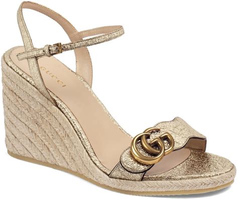 Gucci Women's Aitana Espadrille Wedge Sandals 